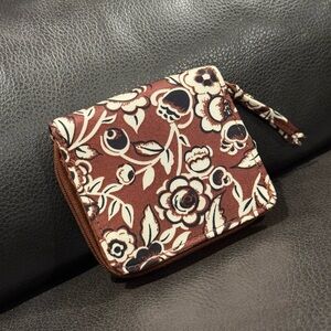 Vera Bradley Brown Floral Wallet